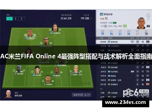 AC米兰FIFA Online 4最强阵型搭配与战术解析全面指南